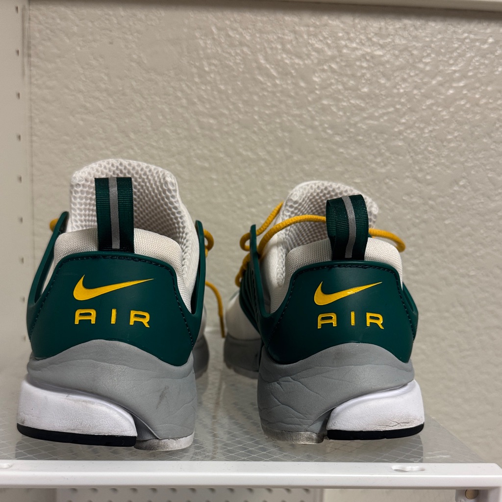 Custom Nike Men Or Women Sneakers  Green Yellow And Gray